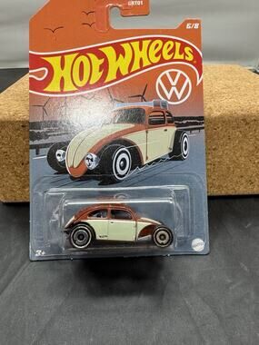Hot Wheels 2022 Custom Volkswagen Beetle Brown 6/8 Walmart Exclusive GRT01 New